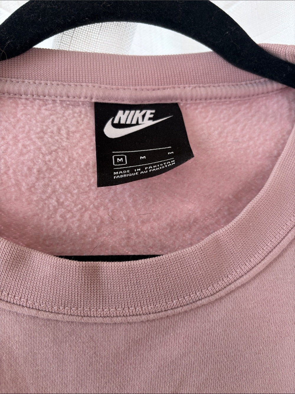 Nike Women's Mauve Crewneck Sweatshirt with White Swoosh - Picture 3 of 4